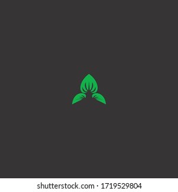 Diseño de plantilla de icono del logotipo de la hoja de naturaleza en la ilustración del vector y en el logotipo