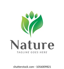nature leaf logo icon vector template
