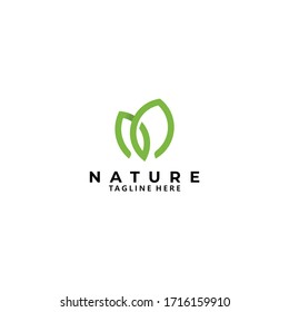 nature leaf logo icon vector isolated