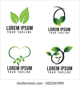 nature leaf logo icon vector template.