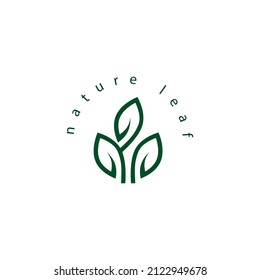 nature leaf logo icon vector template.