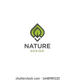 Nature Leaf Logo Inspiration Vector Illustration