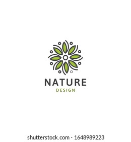 Nature Leaf Logo Inspiration Vector Illustration