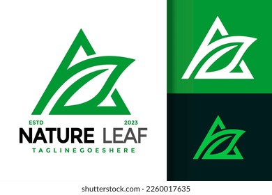 A Nature Leaf Logo Logos Design Element Stock Vector Illustration Template