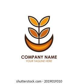 Nature and Leaf logo , organic leaf logo for brand and company