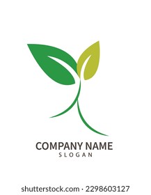 Nature leaf logo PNG vector