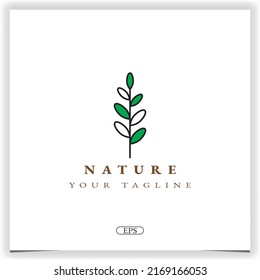 nature leaf logo premium elegant template vector eps 10