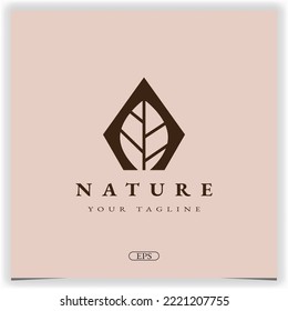 nature leaf logo premium elegant template vector eps 10