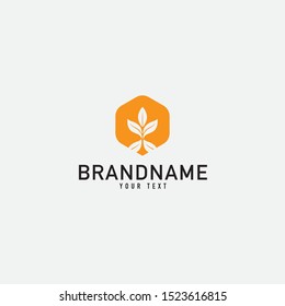 Nature leaf logo. Round emblem flower in a Natural in linear style. for design shop, cosmetic, beauty, perfume, spa, yoga.