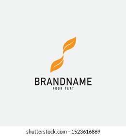 Nature leaf logo. Round emblem flower in a Natural in linear style. for design shop, cosmetic, beauty, perfume, spa, yoga.