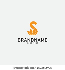 Nature leaf logo. Round emblem flower in a Natural in linear style. for design shop, cosmetic, beauty, perfume, spa, yoga.