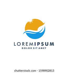 Nature leaf logo template design vector