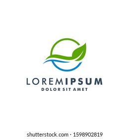 Nature leaf logo template design vector