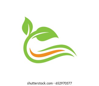 Nature Leaf Logo Template Design Vector, Emblem, Design Concept, Creative Symbol, Icon