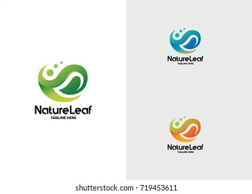 Nature Leaf Logo Template Design Vector, Emblem, Design Concept, Creative Symbol, Icon