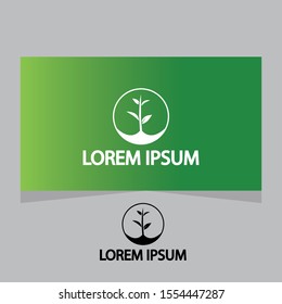 Nature leaf logo template vector graphics