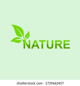 Nature of leaf logo template. Vector silhouette of a tree.