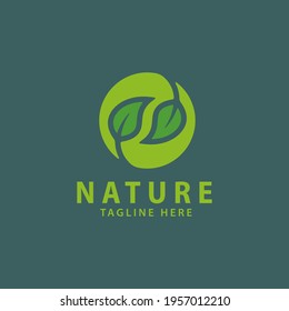 nature leaf logo template vector