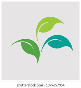 nature leaf logo vector illustration design template 