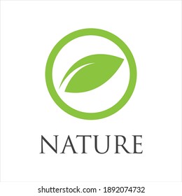 nature leaf logo vector illustration design template