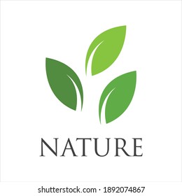 nature leaf logo vector illustration design template