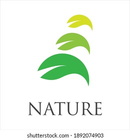 plantilla de diseño de ilustración vectorial de logotipo de hoja de naturaleza