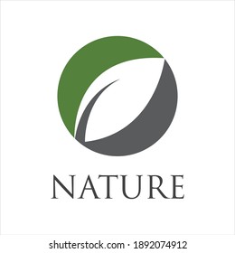nature leaf logo vector illustration design template