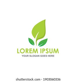 imagen vectorial del logotipo de la hoja de naturaleza