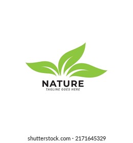 nature leaf logo vector template.