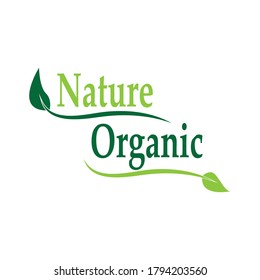 Nature leaf organic icon and symbol vector illustration