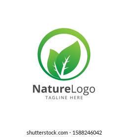 Nature Leaf Organic Logo Vector Illustration Template