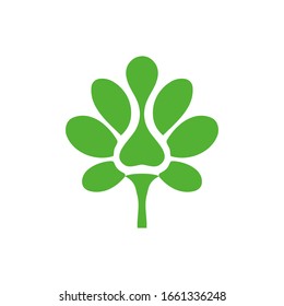 Nature Leaf Organic Logo Vector Illustration Template, Abstract green leaf logo icon vector design. Landscape design, garden, Plant, nature and ecology vector logo.