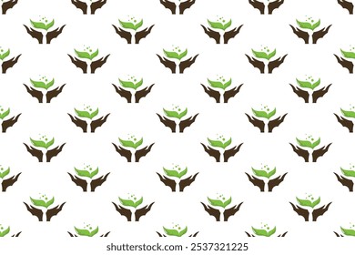 Plantilla de fondo de patrón transparente de hoja de Naturaleza