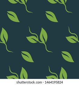 Nature Leaf Seamless Pattern Template v2