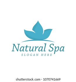 nature leaf spa logo icon vector template
