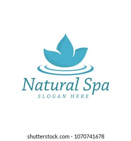 nature leaf spa logo icon vector template