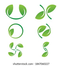 Naturblatt-Vektorlogo-Design, organisch