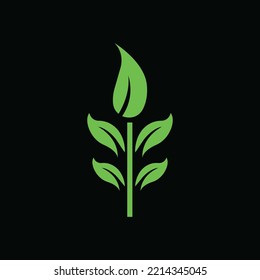 Nature leaf vector logo design 