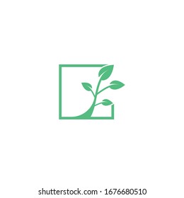 Nature leaf vector template icon design