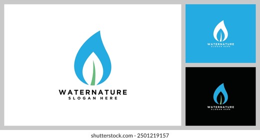 Vector de diseño de agua de hoja de naturaleza