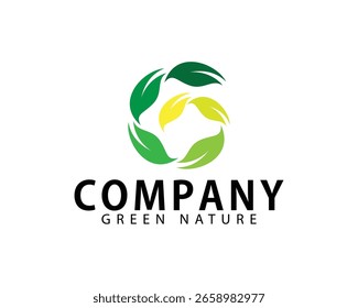 Naturaleza Dejar logo Concepto de diseño creativo Hoja de crecimiento