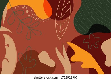 Nature leaves Background abstract temporary art with old colorfull. can use for poster, invitation and element for design.