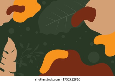 Nature leaves Background abstract temporary art with old colorfull. can use for poster, invitation and element for design.