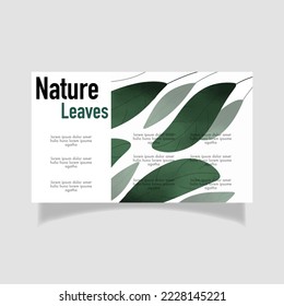 nature leaves concept flyer template design
