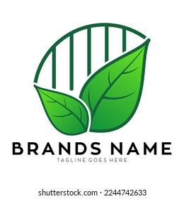Nature leaves illustration vector logo