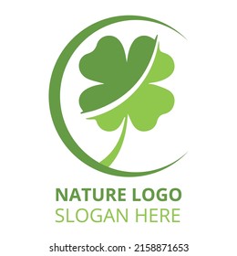 Nature leaves logo design templates