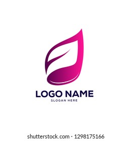 Nature Leaves Logo Designs Concept, Music Logo Designs