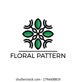 nature leaves pattern logo vector