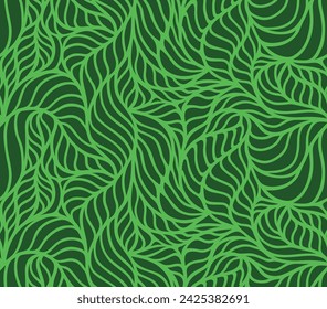 Nature leaves pattern. Luxury leaf green seamless pattern.