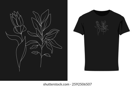 Nature leaves vector art T-shirt Design-illustration